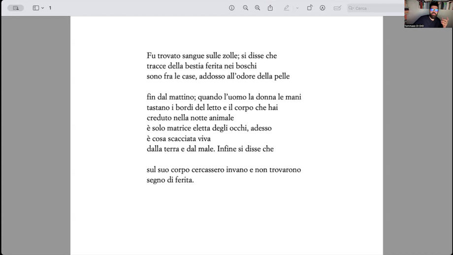 Incontro 6. Tommaso Di Dio